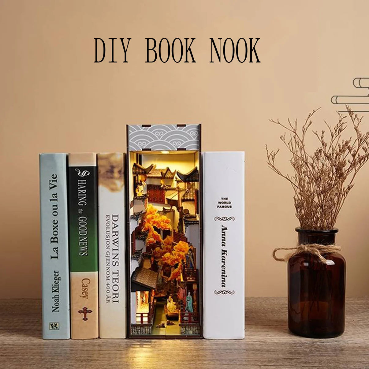 DIY Book Nook Kit Book Nook Shelf Insert 3D